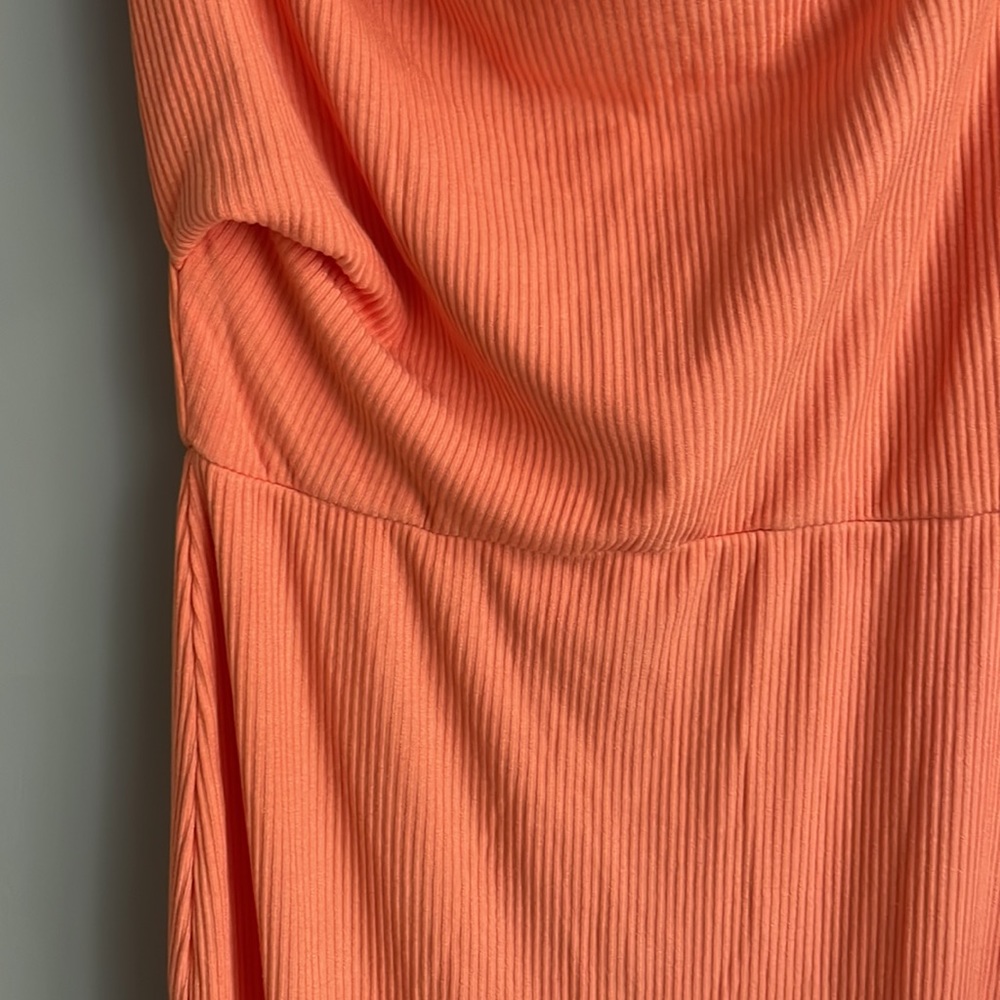 Hello Molly Rooftop Martinis for two peach ribbed dress, size L, new - Picture 5 of 8